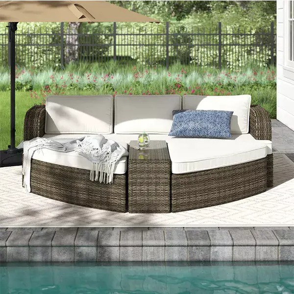 【Furniture】Long Chaise Lounge Set