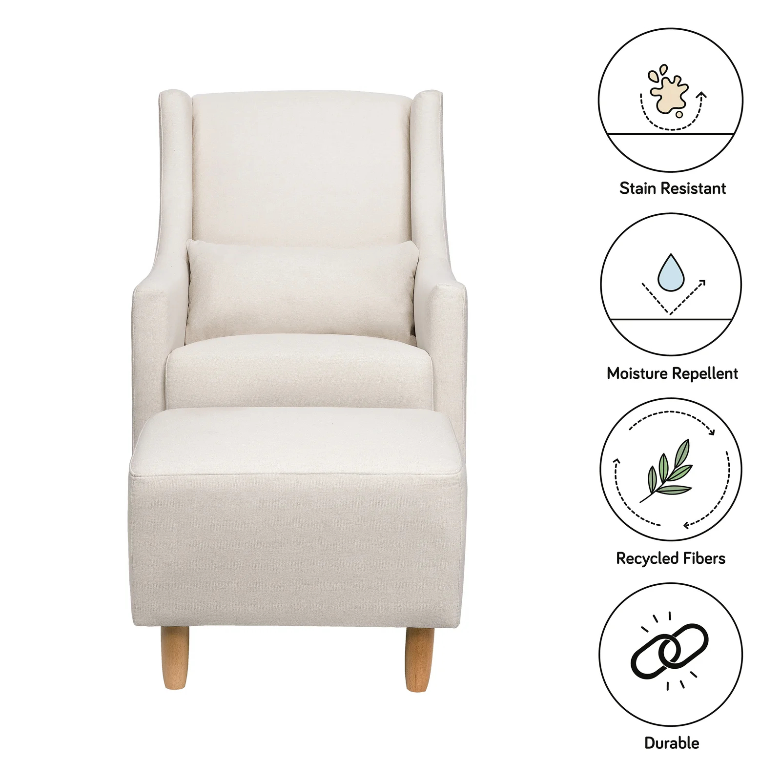 【Furniture】Toco Swivel Glider with Ottoman Set