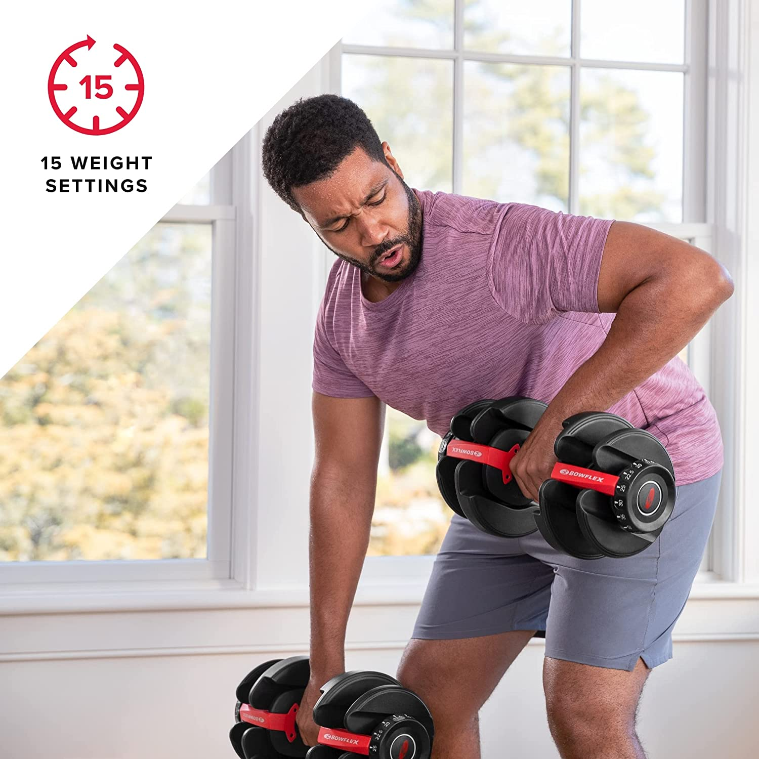 Bowflex SelectTech 552 Adjustable Dumbbells (Pair) and Stand Bundle
