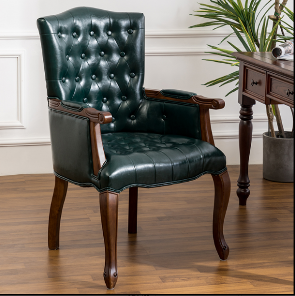 Solid wood study chair single armrest leisure negotiation chair hotel cafe chair computer desk chair