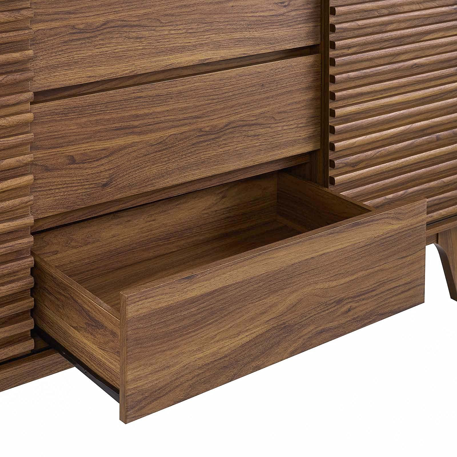 【Furniture】【BS】Carson Carrington Lagered Sideboard Buffet Table - Walnut