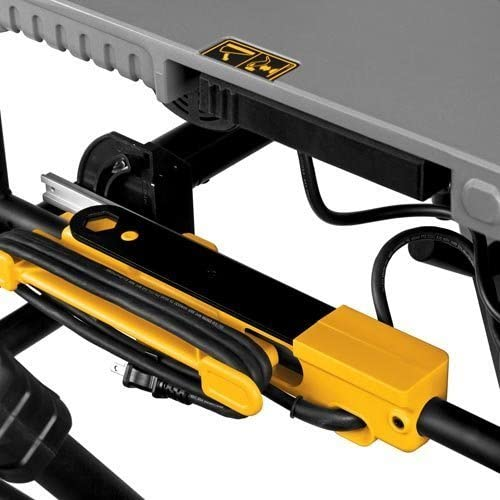 DEWALT 10 Inch Table Saw, 32-1/2 Inch Rip Capacity, 15 Amp Motor, With Rolling/Collapsible Stand (DWE7491RS)