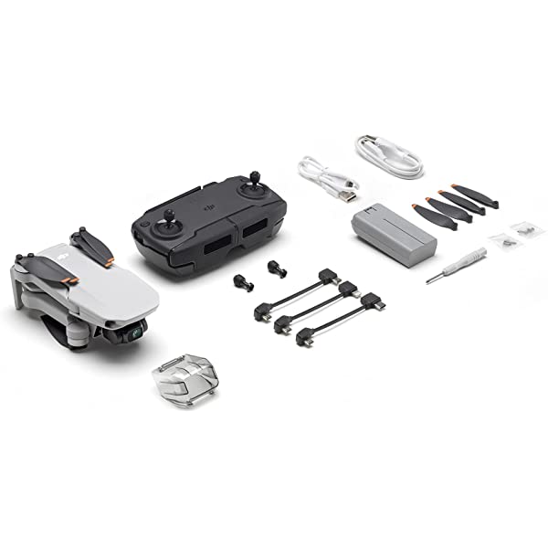 DJI Mini SE - Camera Drone with 3-Axis Gimbal, 2.7K Camera, GPS, 30-min Flight Time, Reduced Weight, Less Than 0.55lbs / 249 gram Mini Drone, Improved Scale 5 Wind Resistance, Gray