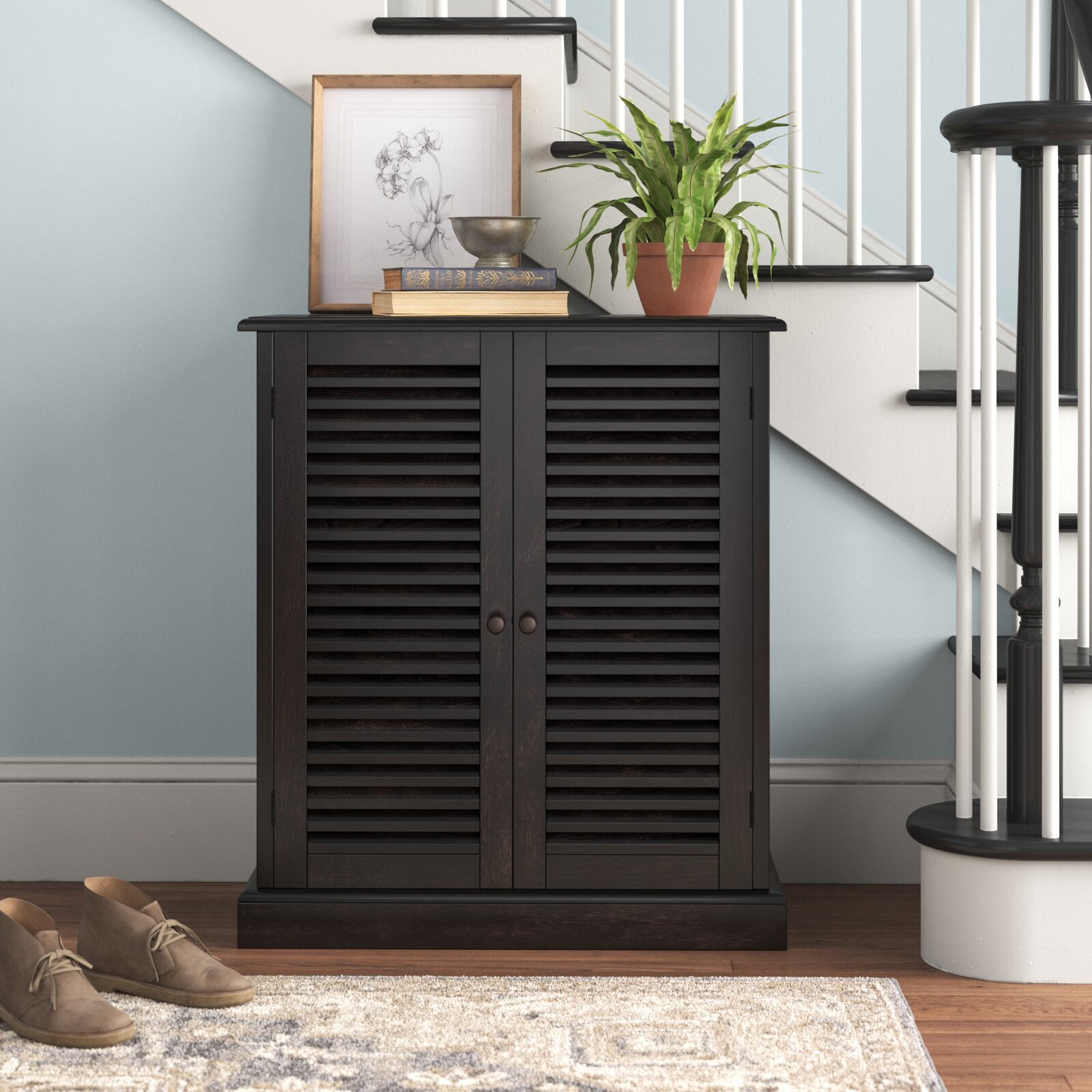 【Furniture】Polton 15 Pair Shoe Storage Cabinet
