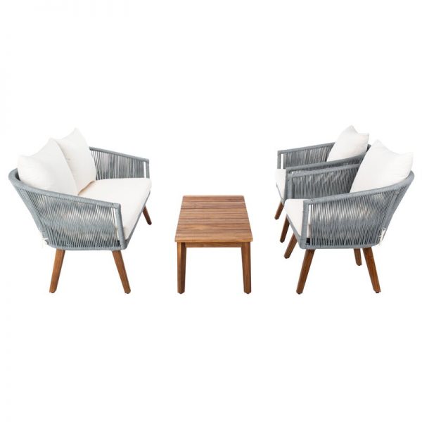 Rattan 4-Seat Group with Cushion