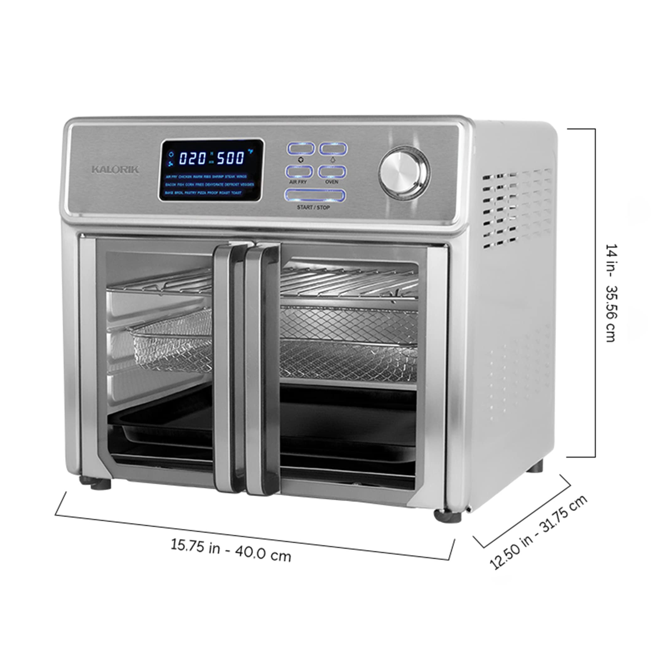 Kalorik 26-Quart Digital Maxx Air Fryer Oven with 7 Accessories