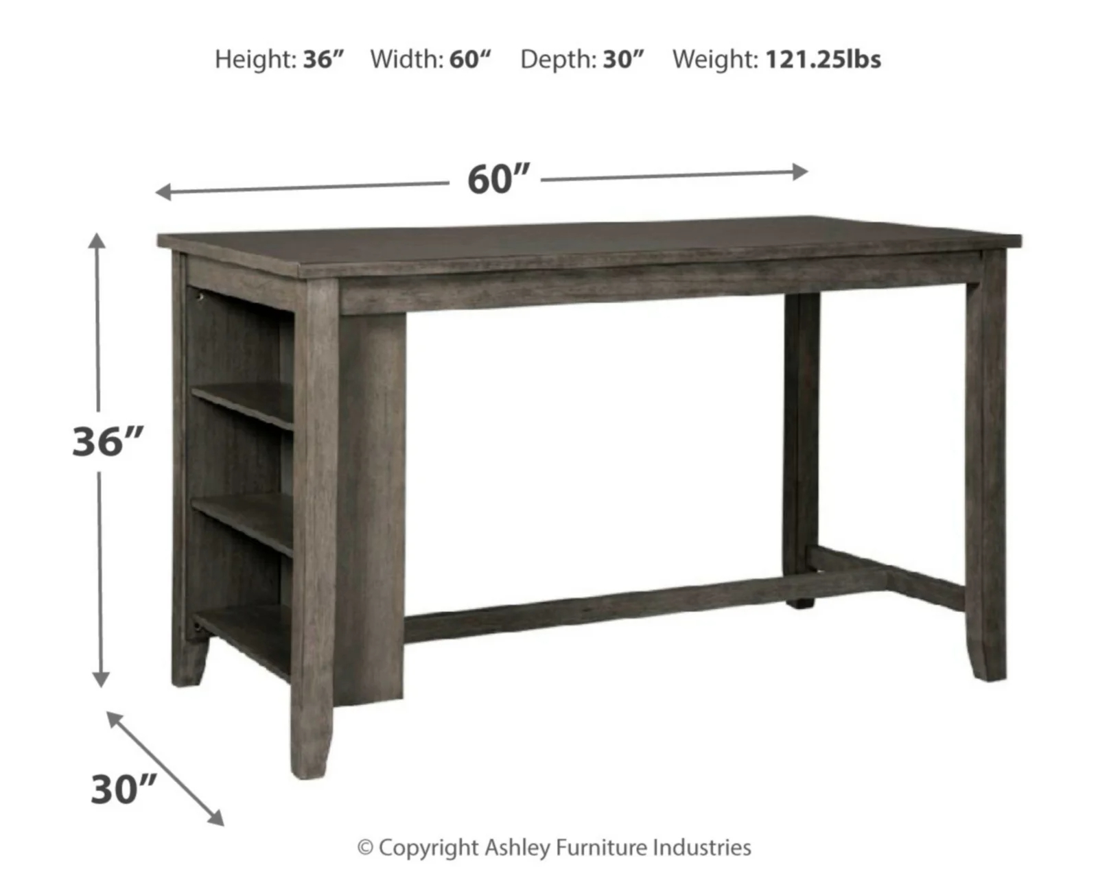 【Furniture】4 - Person Bar Furniture Counter Height Dining Set